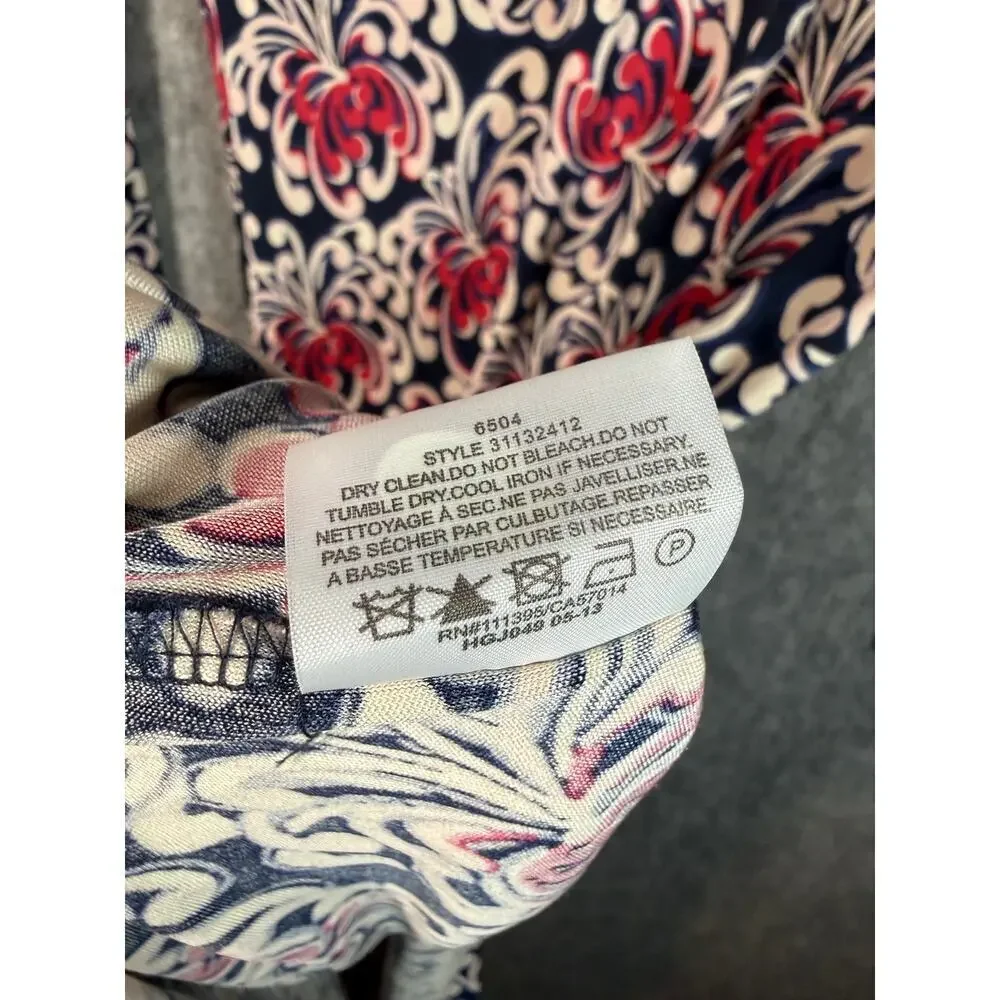 NWOT Tory Burch Flavia Long Sleeve Floral Midi 100% Silk Dress - Medium